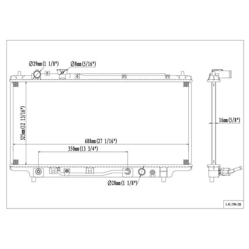 Reach International 41-1704 Radiator