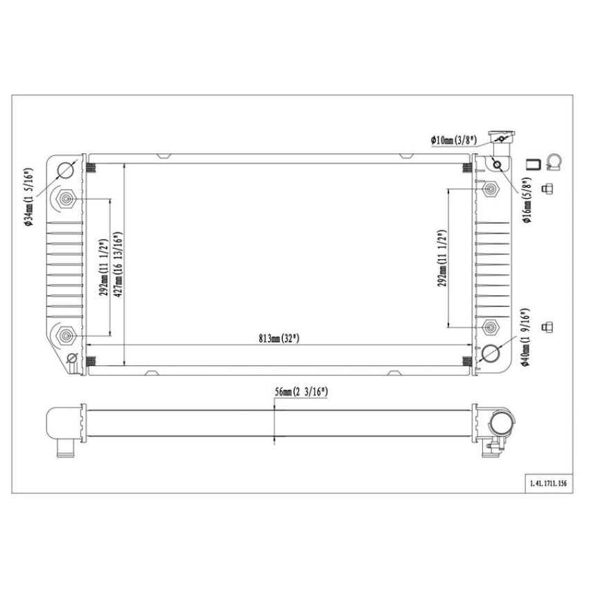 Reach International 41-1711 Radiator