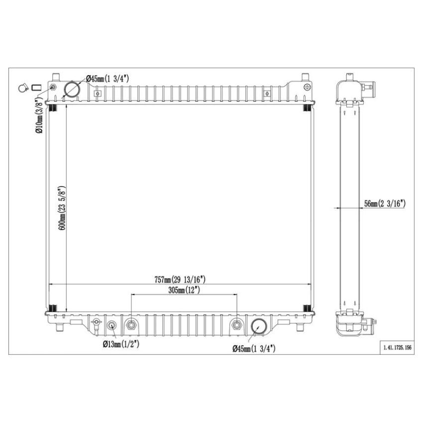 Reach International 41-1725 Radiator