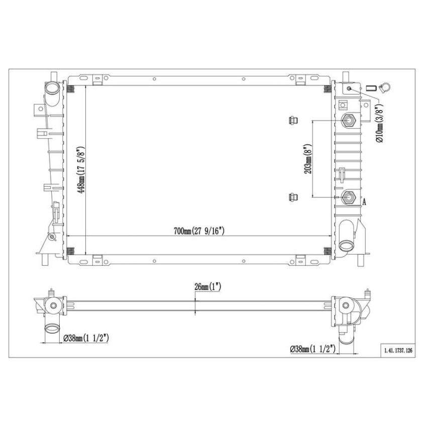Reach International 41-1737 Radiator