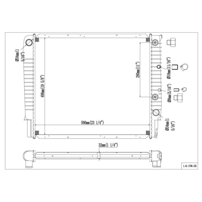 Reach International 41-1738 Radiator