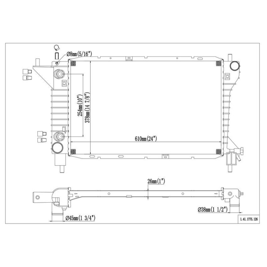 Reach International 41-1775 Radiator