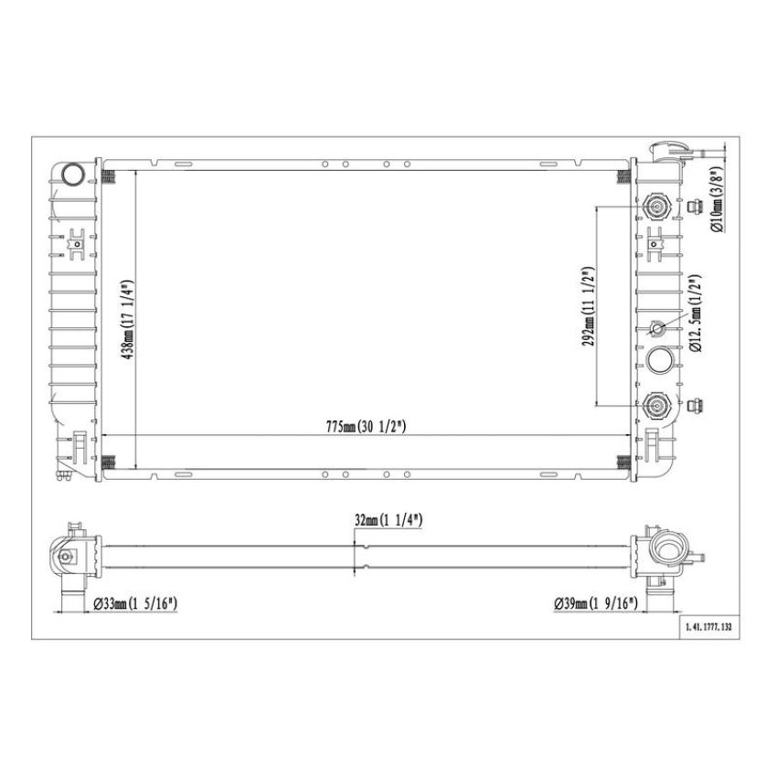 Reach International 41-1777 Radiator