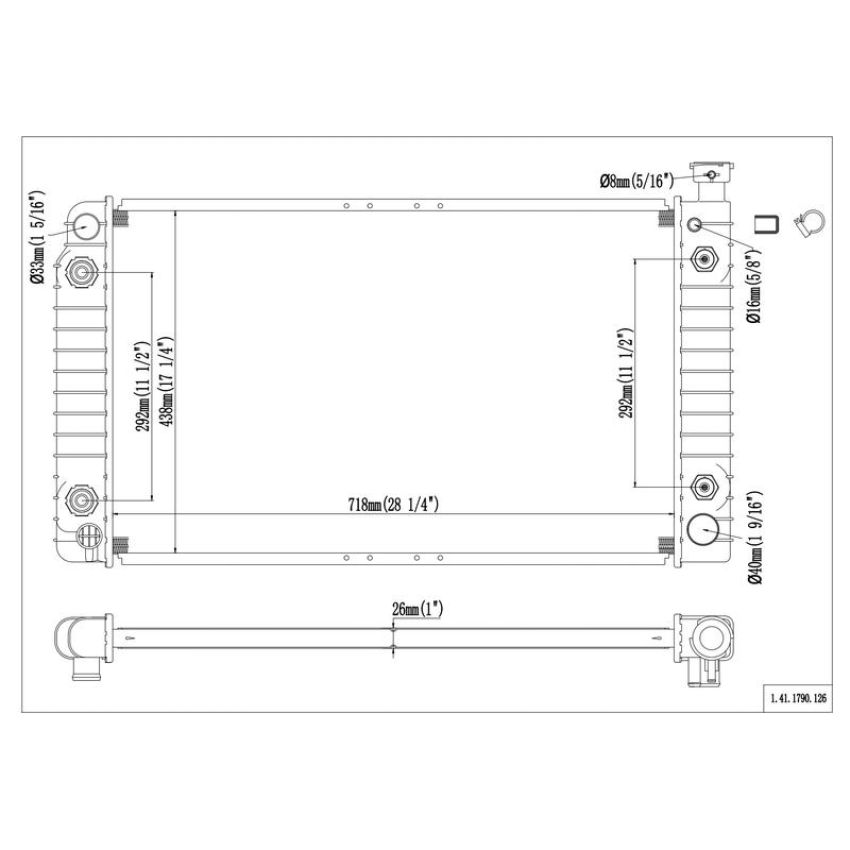 Reach International 41-1790 Radiator