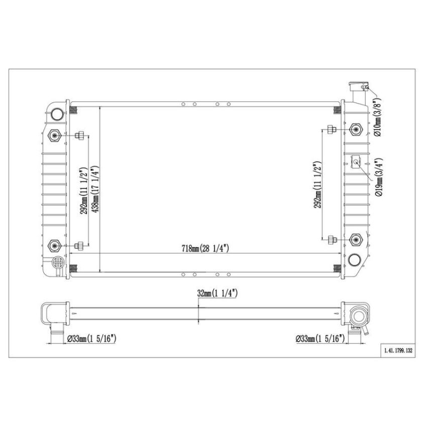 Reach International 41-1799 Radiator