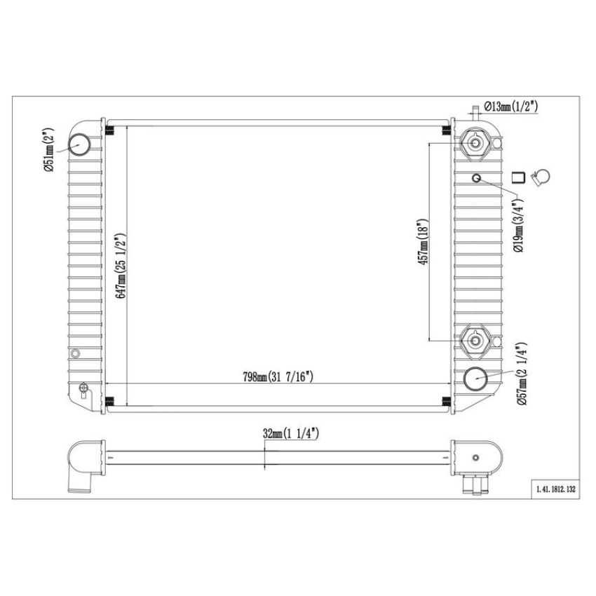 Reach International 41-1812 Radiator