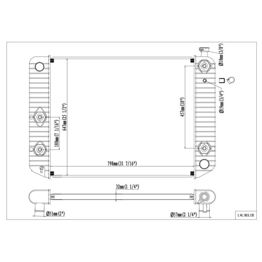 Reach International 41-1813 Radiator