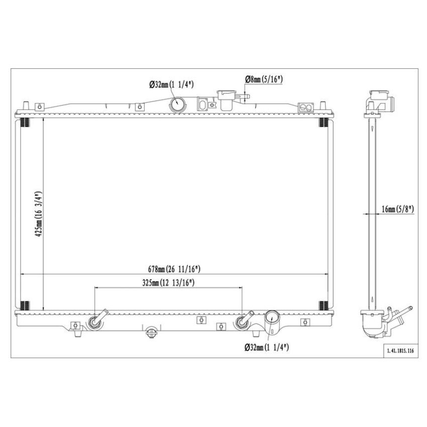 Reach International 41-1815 Radiator