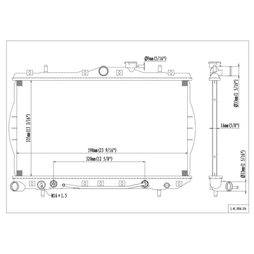 Reach International 41-1816 Radiator