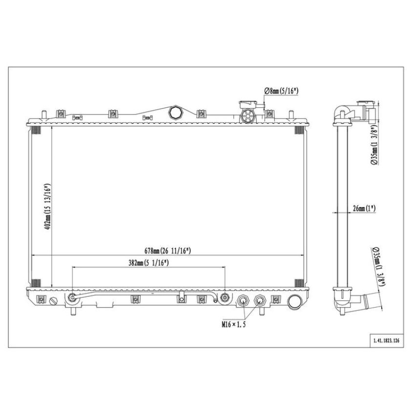 Reach International 41-1823 Radiator