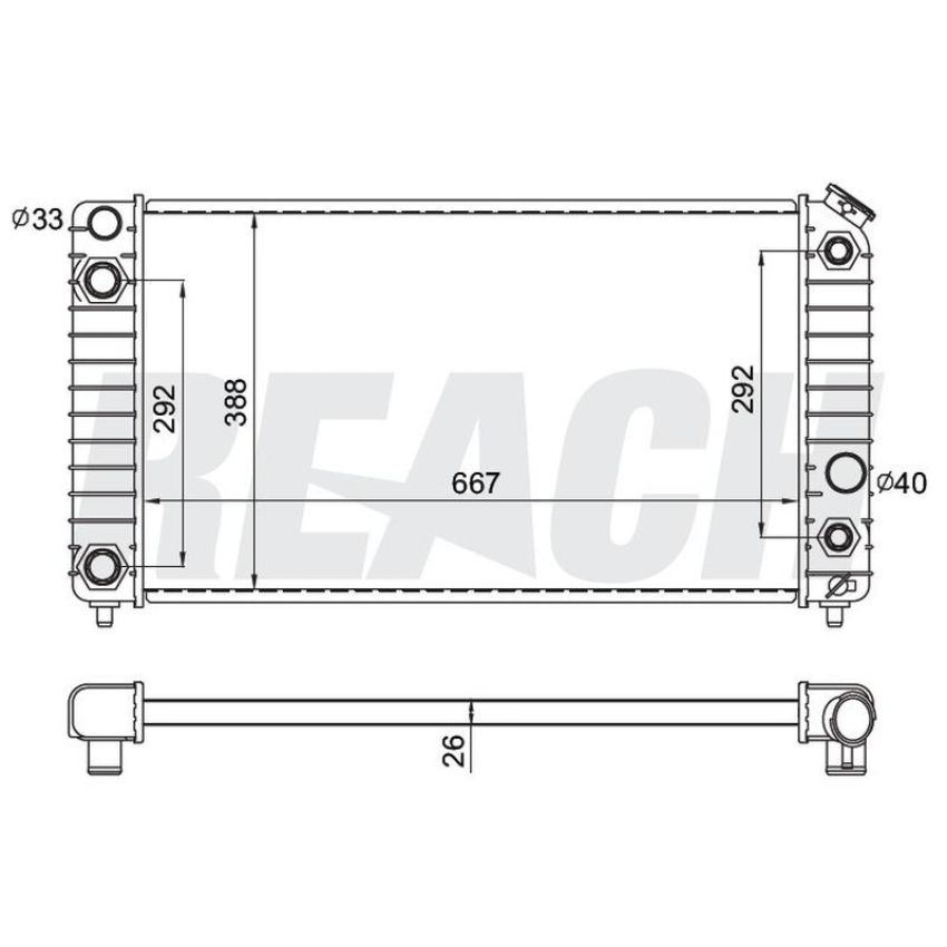 Reach International 41-1826 Radiator
