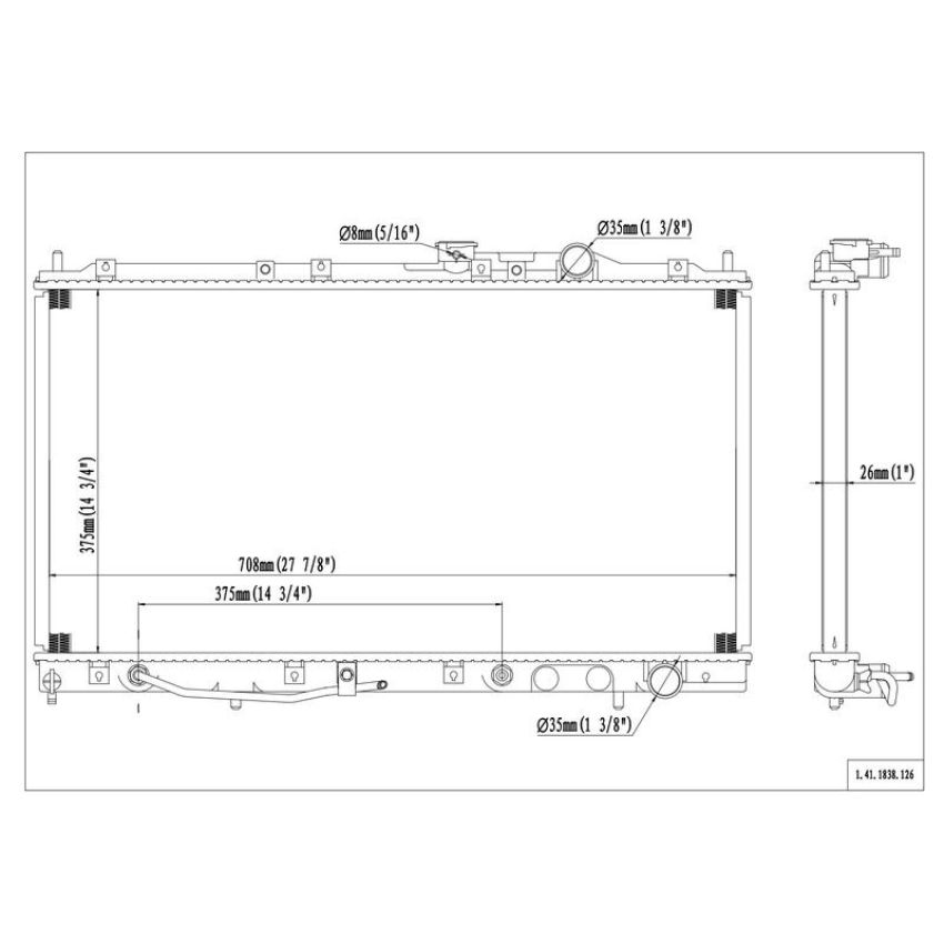 Reach International 41-1838 Radiator