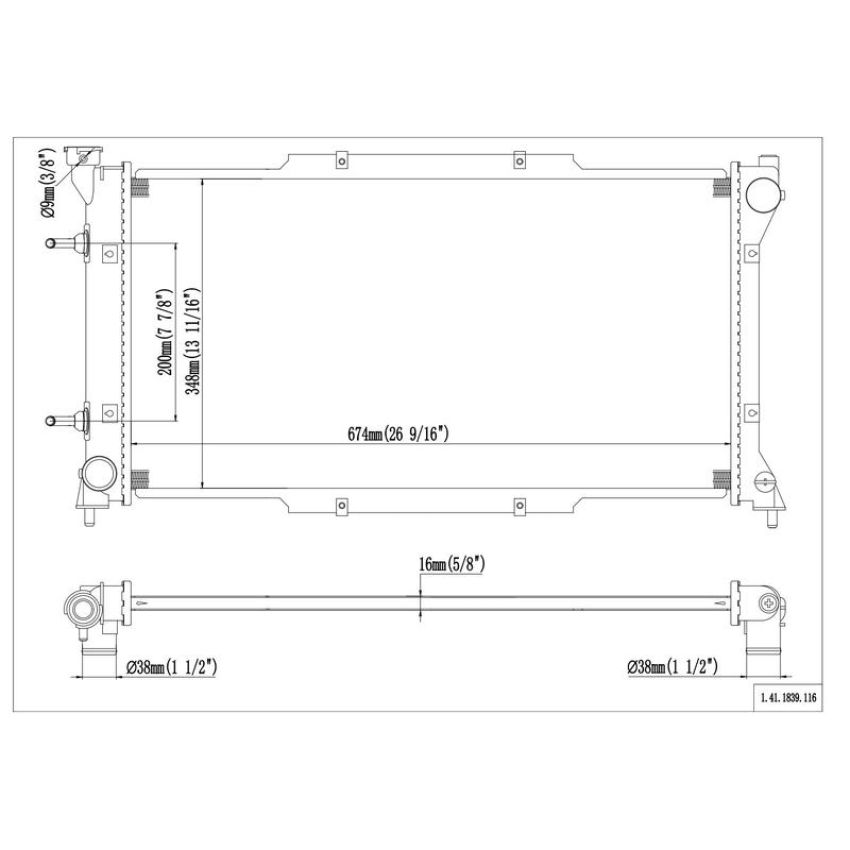 Reach International 41-1839 Radiator