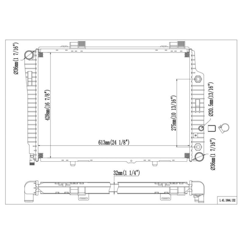 Reach International 41-1844 Radiator