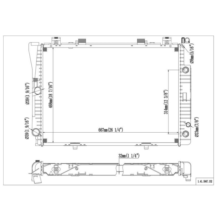 Reach International 41-1847 Radiator