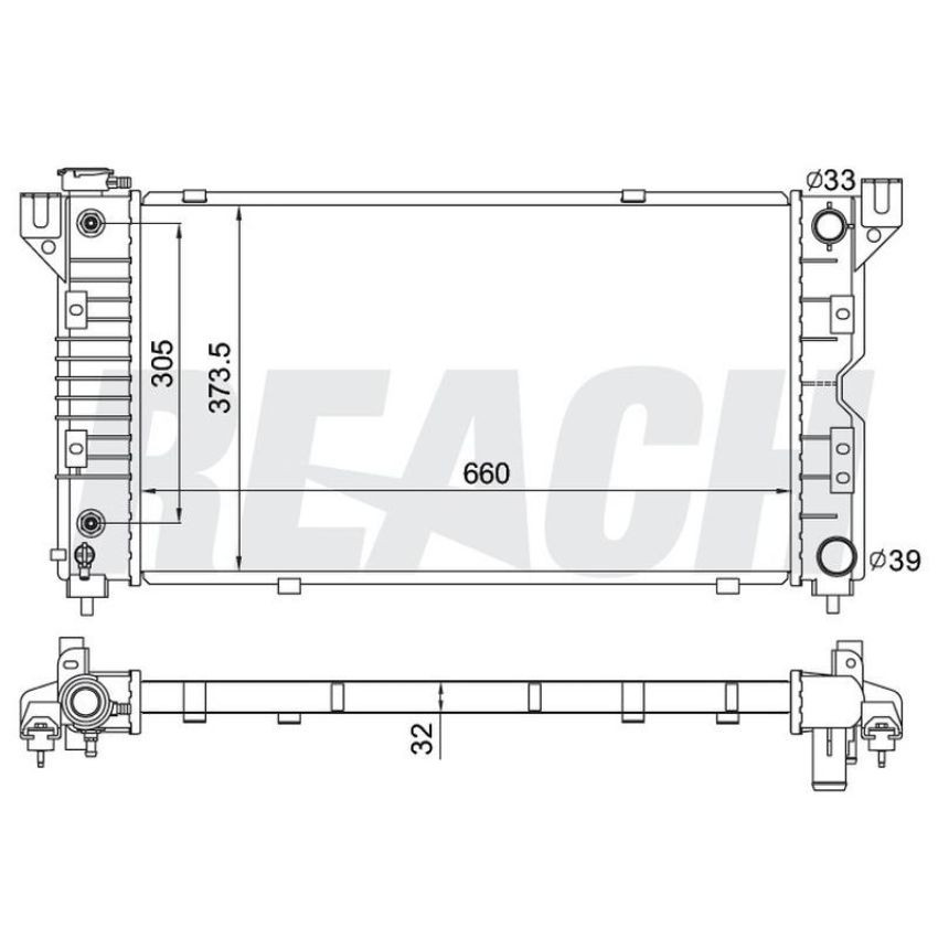 Reach International 41-1850 Radiator