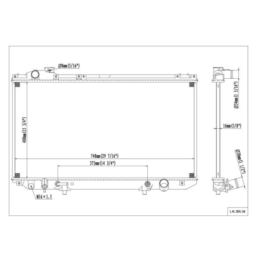 Reach International 41-1854 Radiator