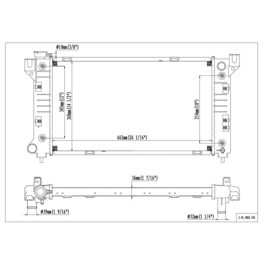 Reach International 41-1862 Radiator