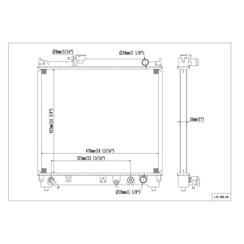 Reach International 41-1864 Radiator