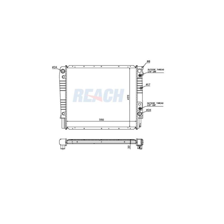Reach International 41-1871 Radiator
