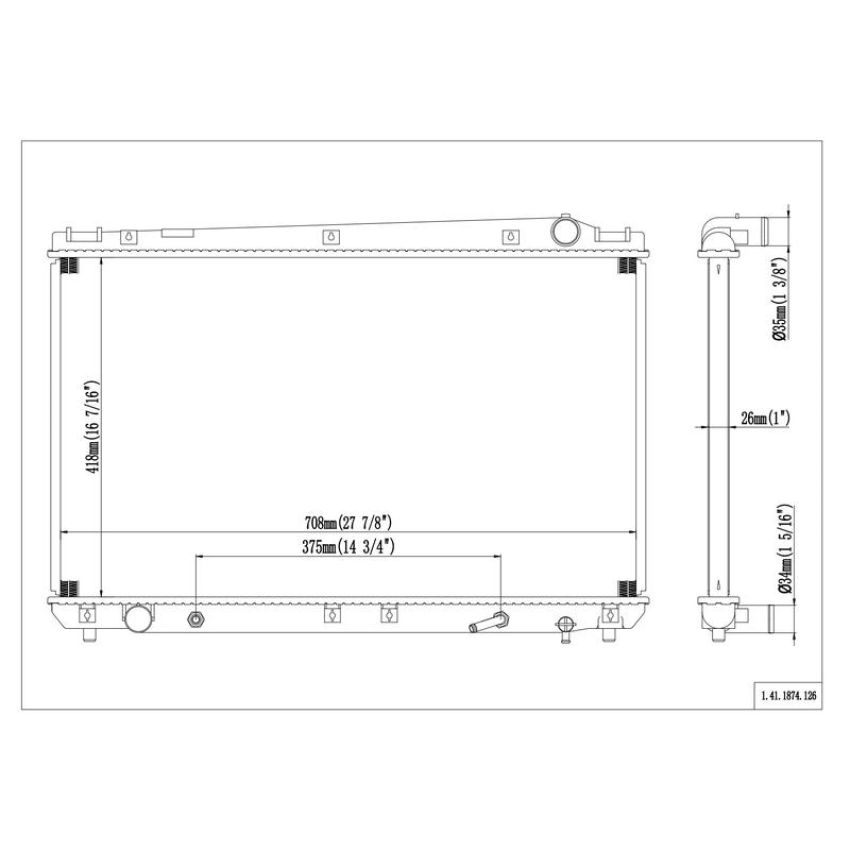 Reach International 41-1874 Radiator