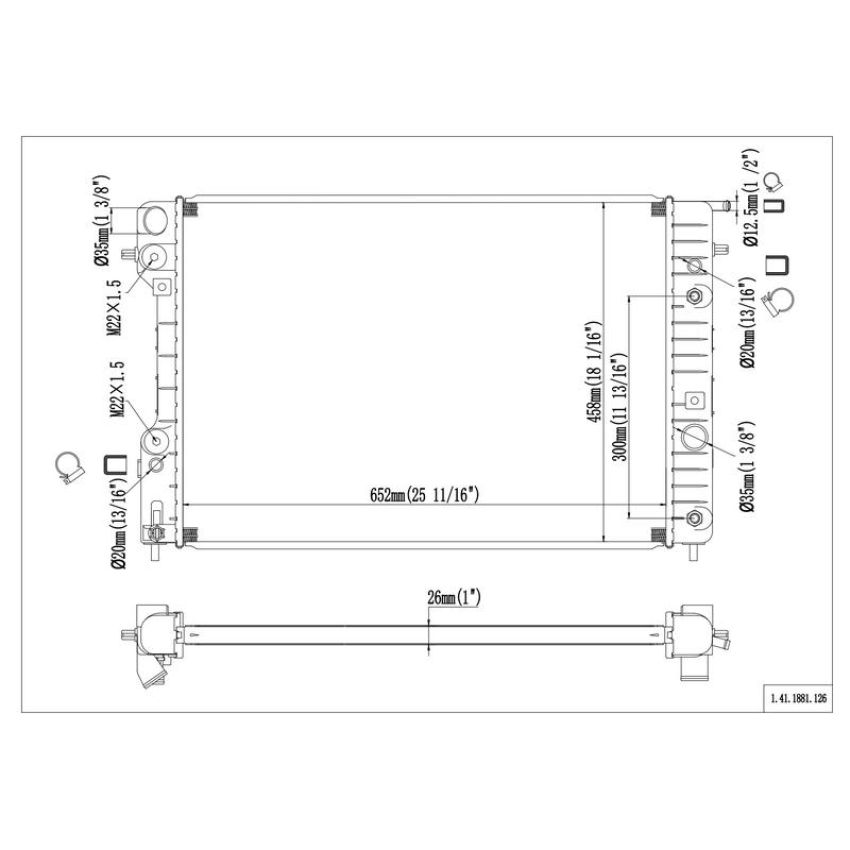 Reach International 41-1881 Radiator
