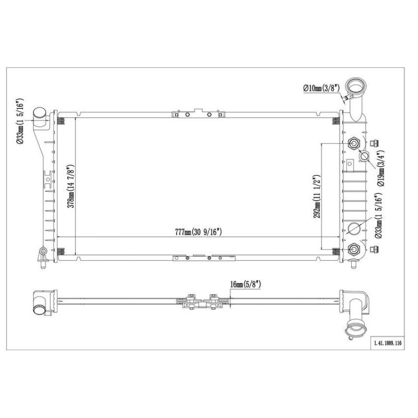 Reach International 41-1889 Radiator