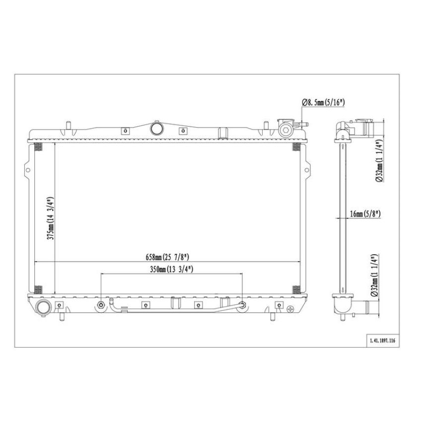 Reach International 41-1897 Radiator
