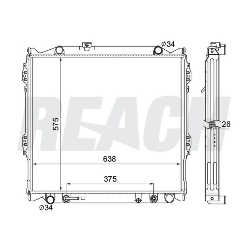 Reach International 41-1998 Radiator