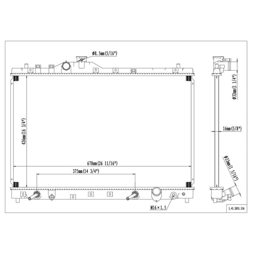 Reach International 41-2031 Radiator