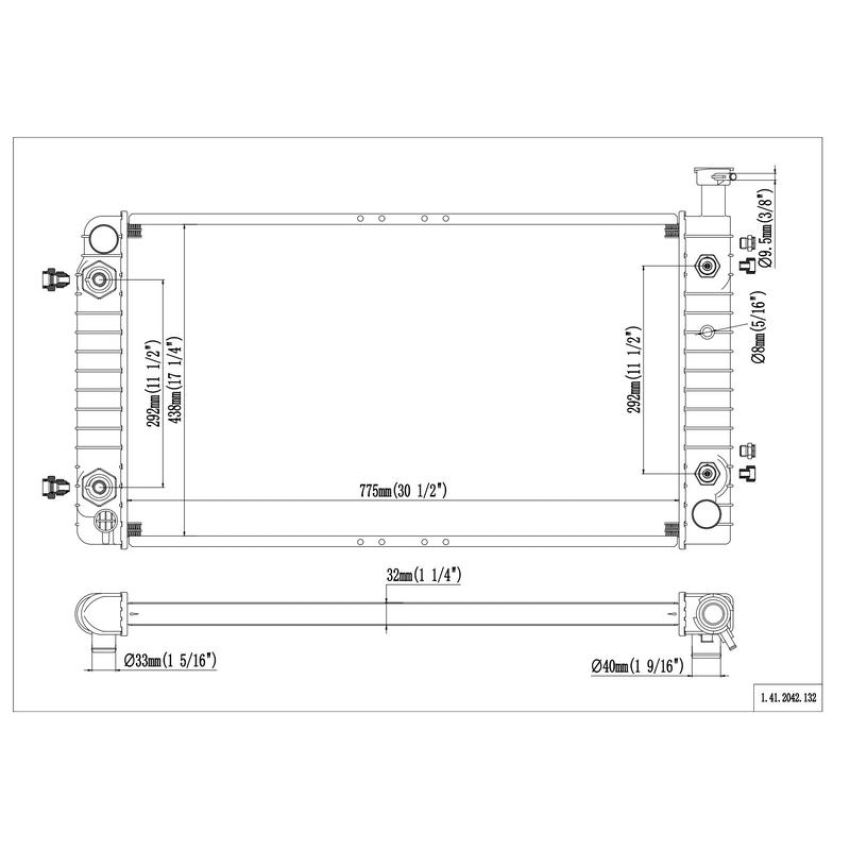 Reach International 41-2042 Radiator
