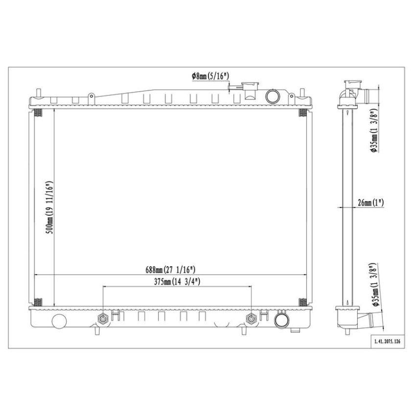Reach International 41-2075 Radiator