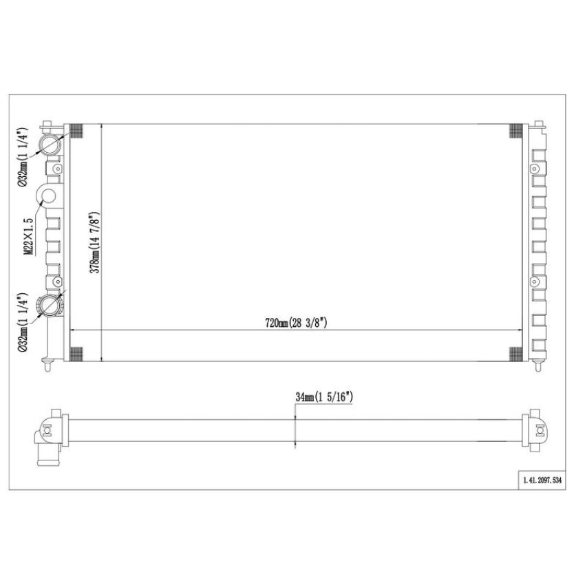 Reach International 41-2097 Radiator