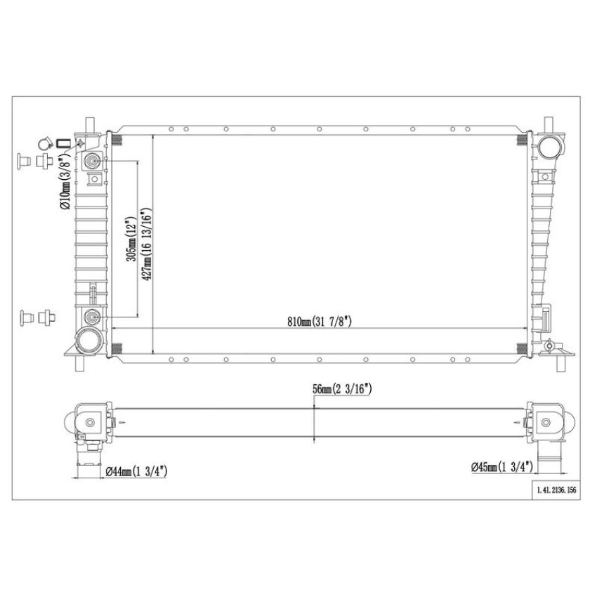 Reach International 41-2136 Radiator