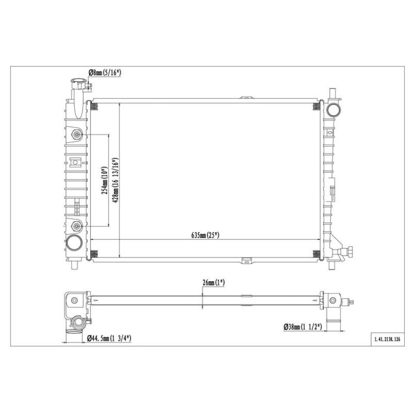 Reach International 41-2138 Radiator