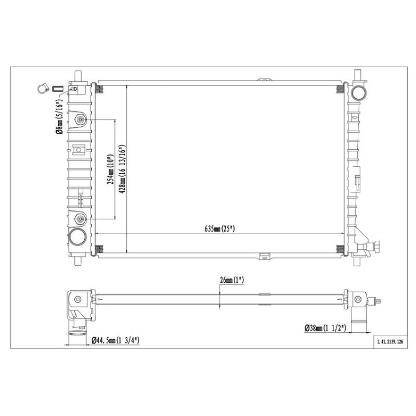 Reach International 41-2139 Radiator