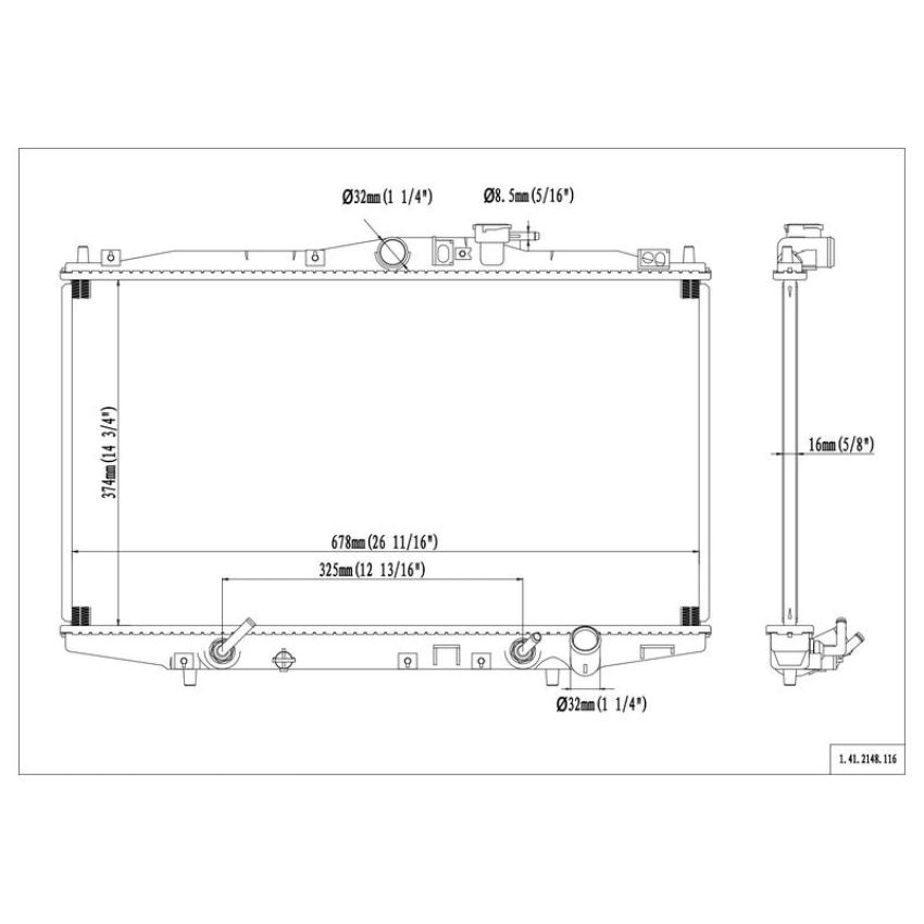 Reach International 41-2148 Radiator