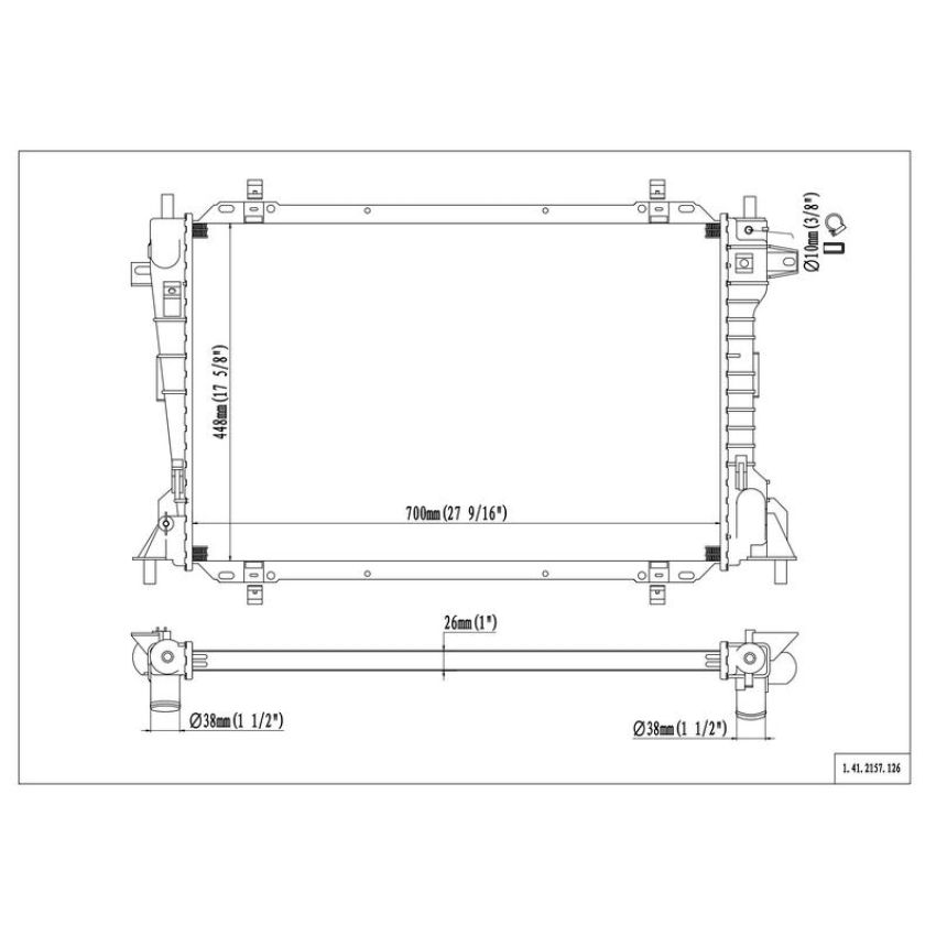 Reach International 41-2157 Radiator