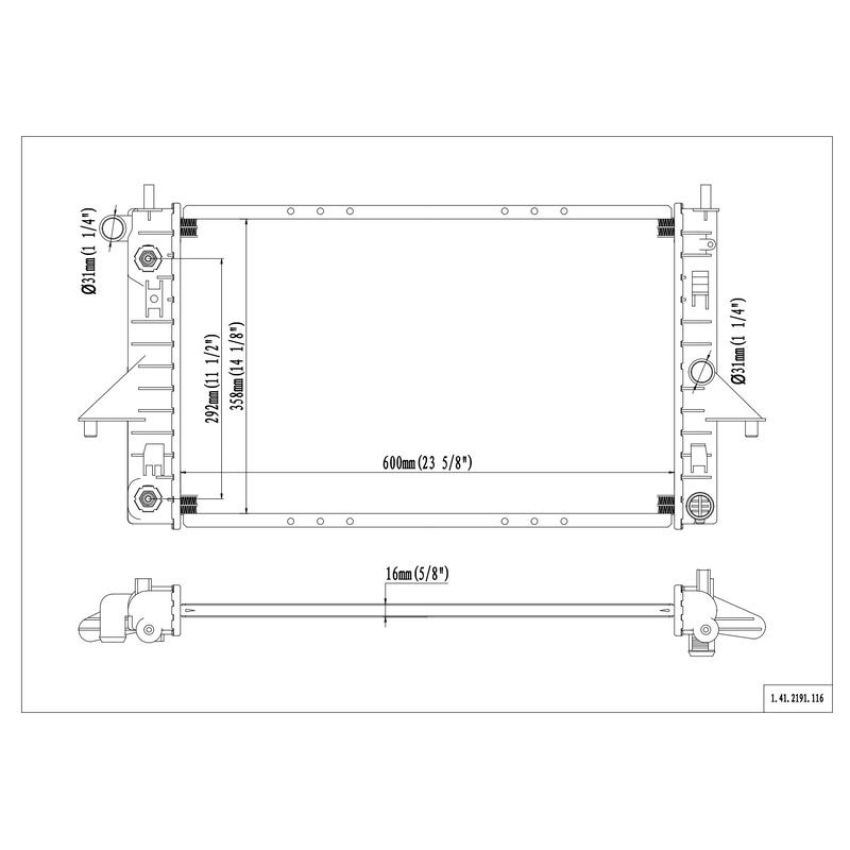 Reach International 41-2191 Radiator