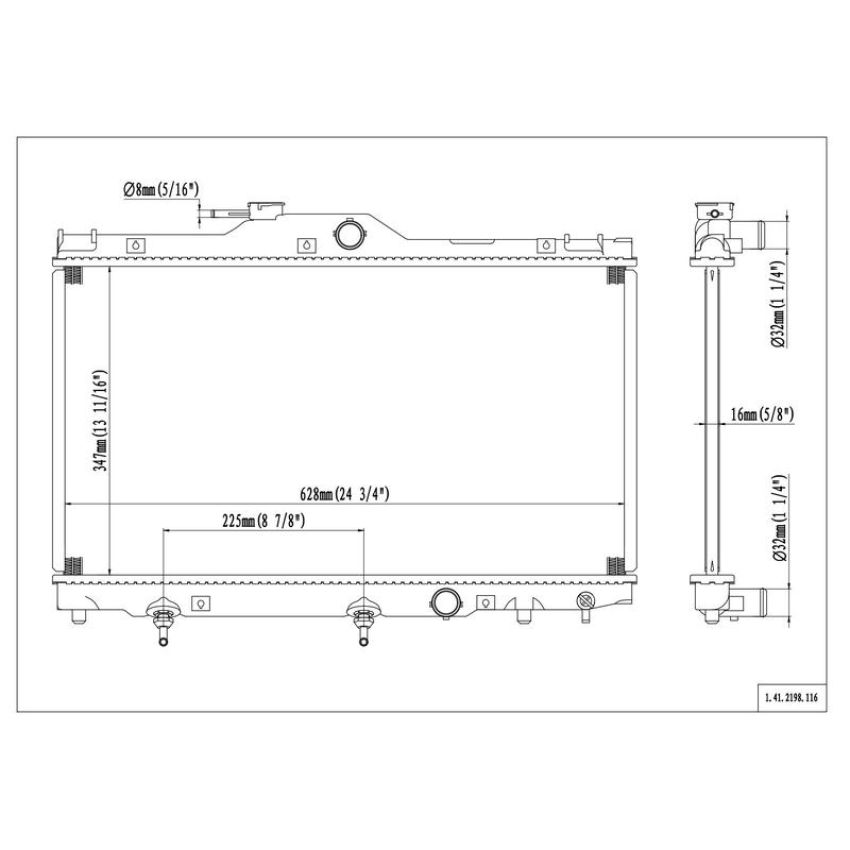 Reach International 41-2198 Radiator