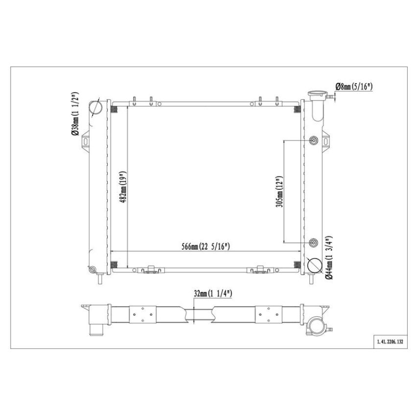 Reach International 41-2206 Radiator