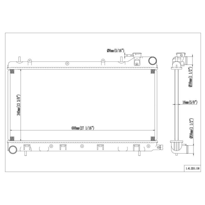 Reach International 41-2211 Radiator