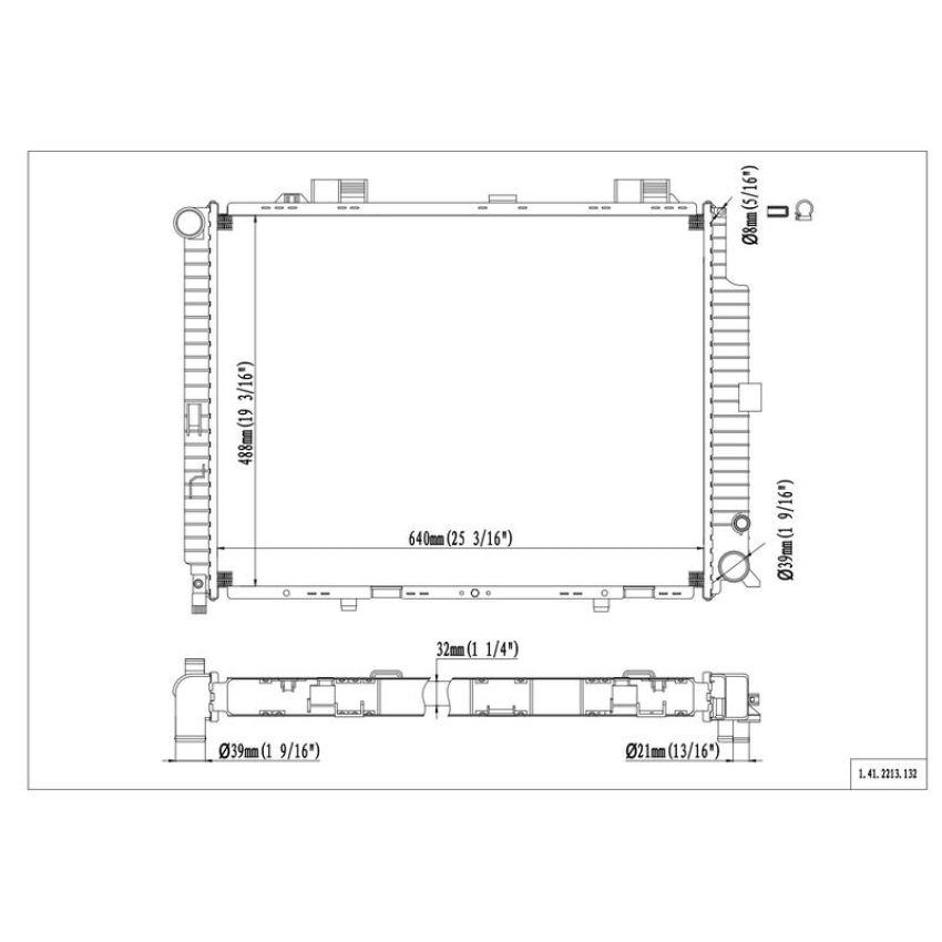 Reach International 41-2213 Radiator