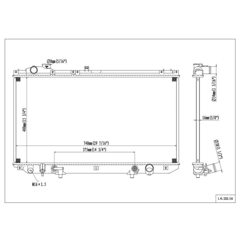Reach International 41-2222 Radiator