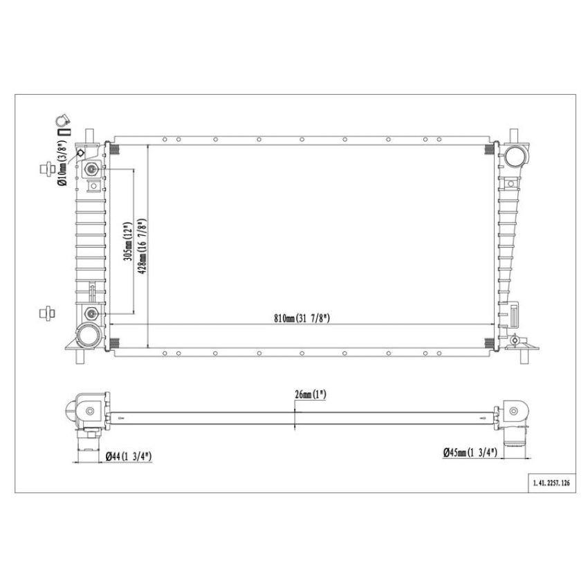 Reach International 41-2257 Radiator