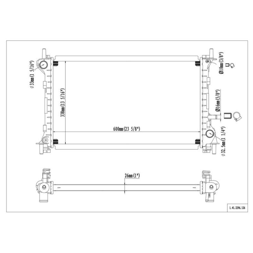 Reach International 41-2296 Radiator