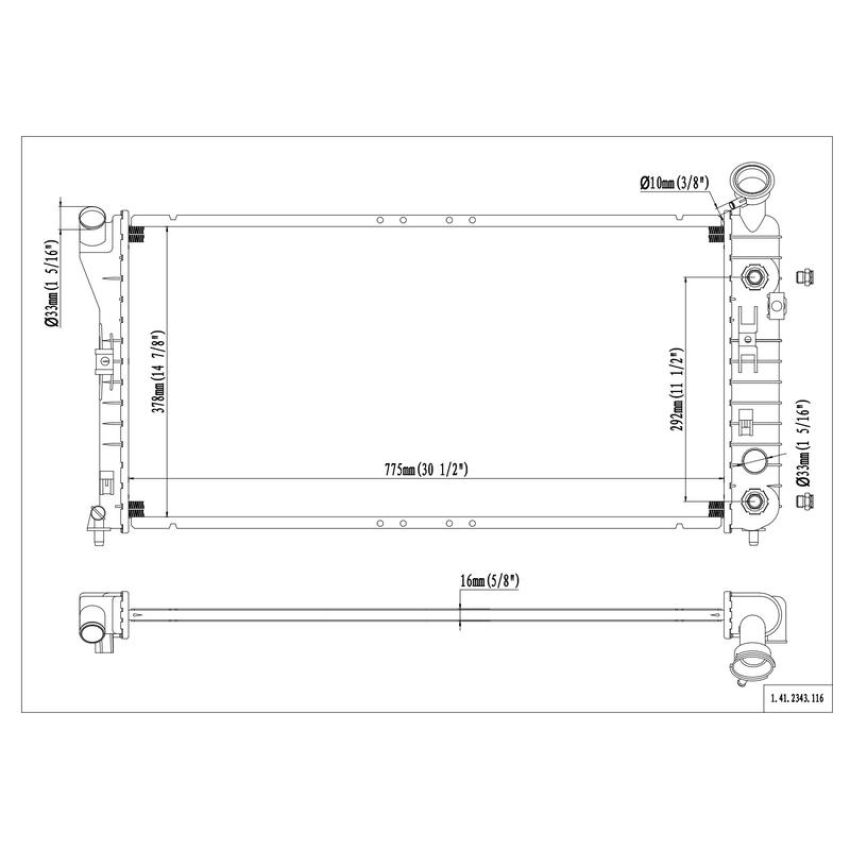 Reach International 41-2343 Radiator
