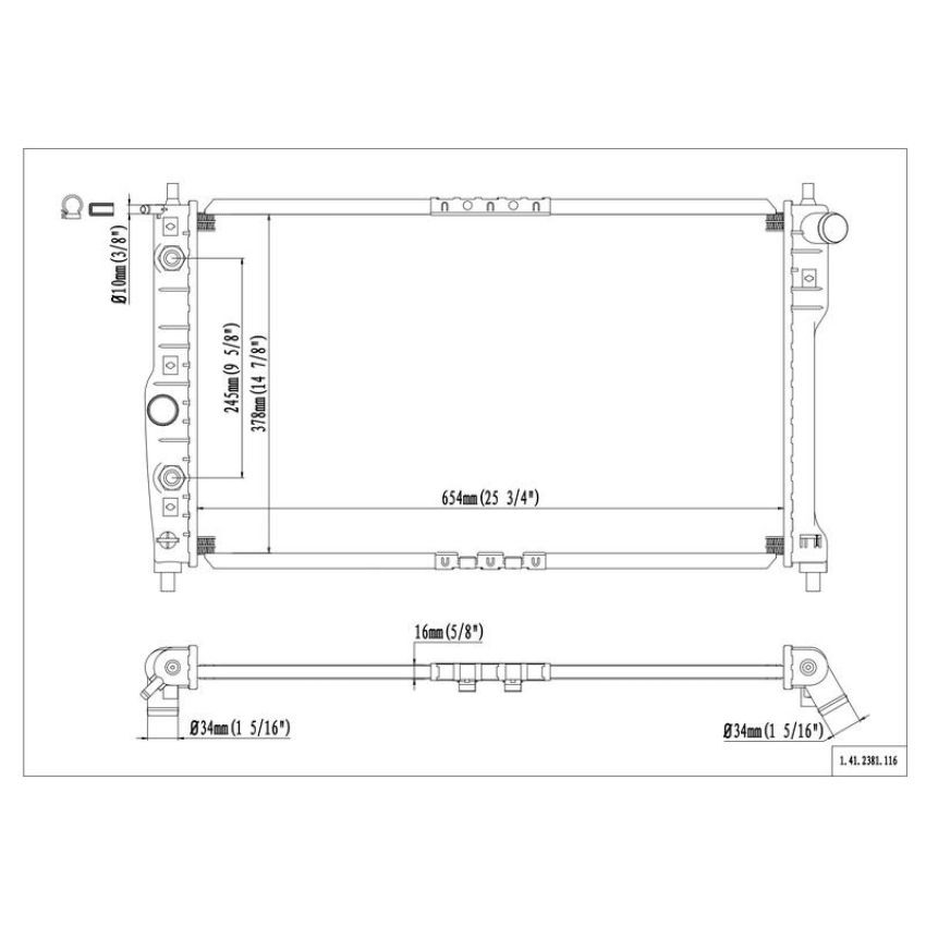 Reach International 41-2381 Radiator