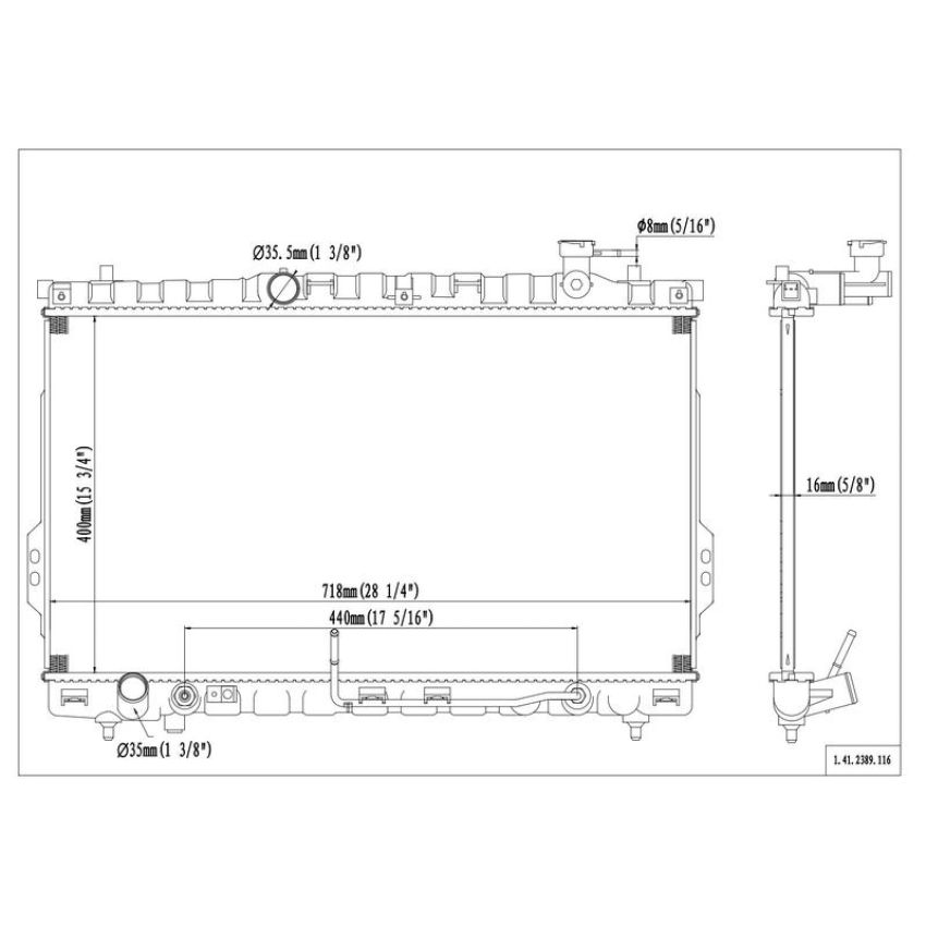 Reach International 41-2389 Radiator