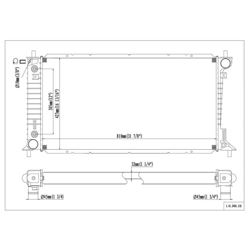Reach International 41-2401 Radiator